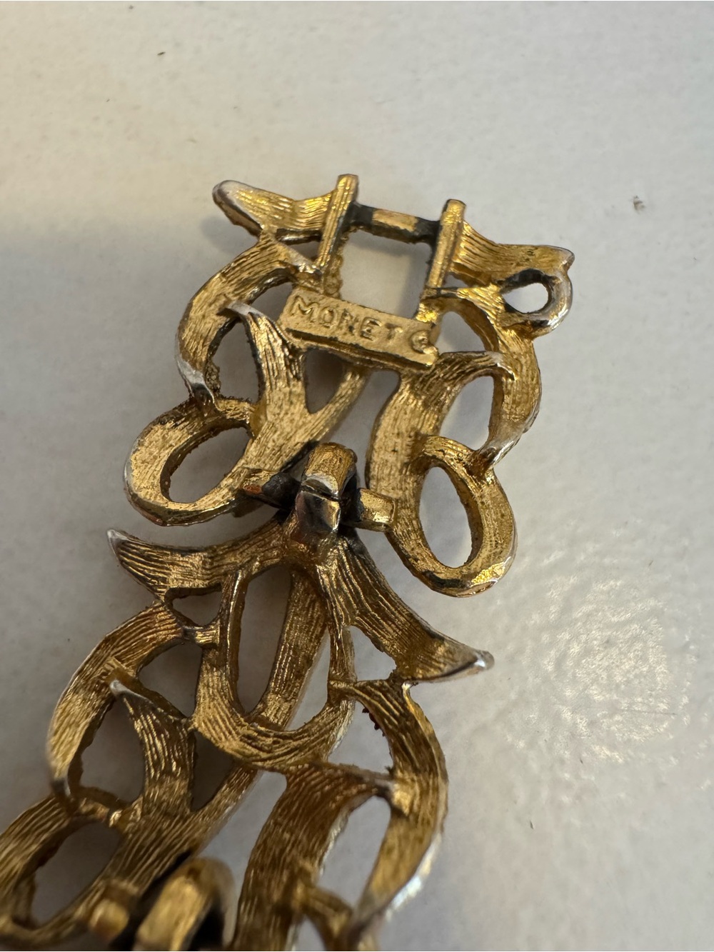 Vintage Monet Open Work Line Bracelet Circa 1960 - Picture 5 of 5